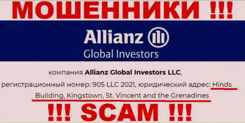 Офшорное расположение AllianzGI Ru Com по адресу Хиндс Билдинг, Кингстаун, Сент-Винсент и Гренадины позволяет им безнаказанно обманывать