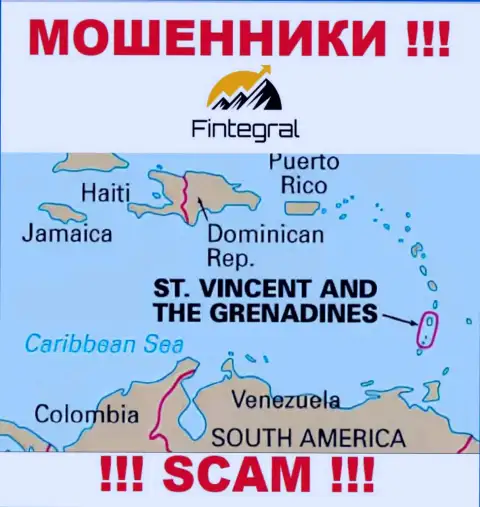 St. Vincent and the Grenadines - именно здесь юридически зарегистрирована противоправно действующая контора Fintegral World