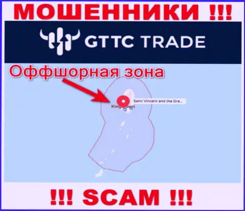 ЖУЛИКИ GT TC Trade имеют регистрацию довольно-таки далеко, на территории - Saint Vincent and the Grenadines