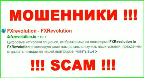 FX Revolution - это МОШЕННИКИ !!! SCAM !!!