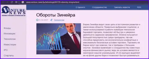 Организация Zineera была описана в материале на web-портале venture-news ru