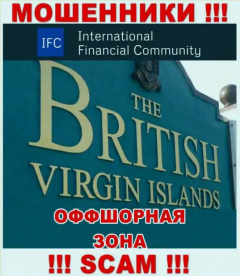 Юридическое место регистрации International Financial Consulting на территории - British Virgin Islands