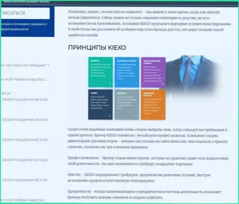 Условия торговли ФОРЕКС дилингового центра Киексо предоставлены в информационном материале на сайте listreview ru