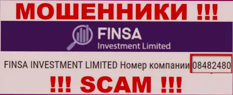 Как указано на официальном интернет-сервисе мошенников Финса: 08482480 - это их регистрационный номер